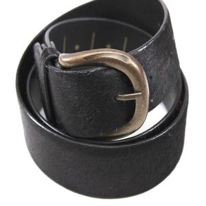 Diba True Womens Black Animal Print Adjustable Belt One Size